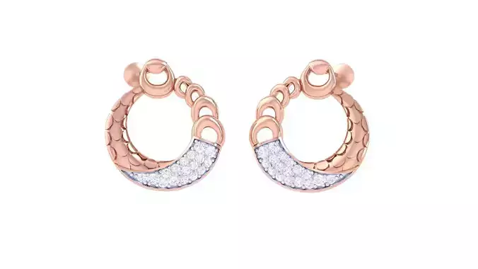 Cuban Chain High Jewelry Earrings 3dm stl 3dm stl obj mtl 3mf 