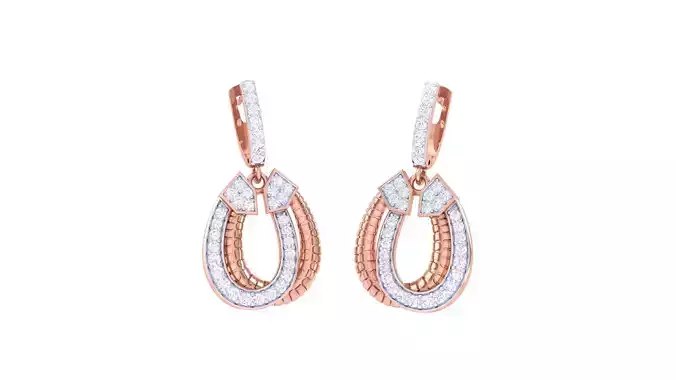 Horseshoe High Jewelry Earrings 3dm stl 3dm stl obj mtl 3mf 