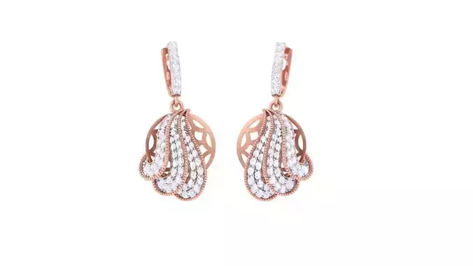 Wire Mesh High Jewelry Earrings 3dm stl 3dm stl obj mtl 3mf 