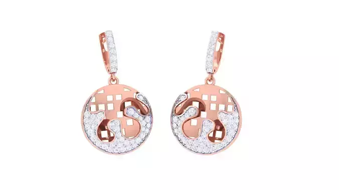 Mesh Square High Jewelry Earrings 3dm stl 3dm stl obj mtl 3mf 