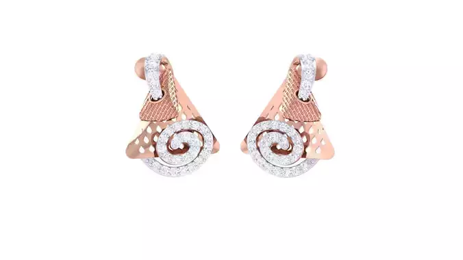 Wire Mesh High Jewelry Earrings 3dm stl 3dm stl obj mtl 3mf 