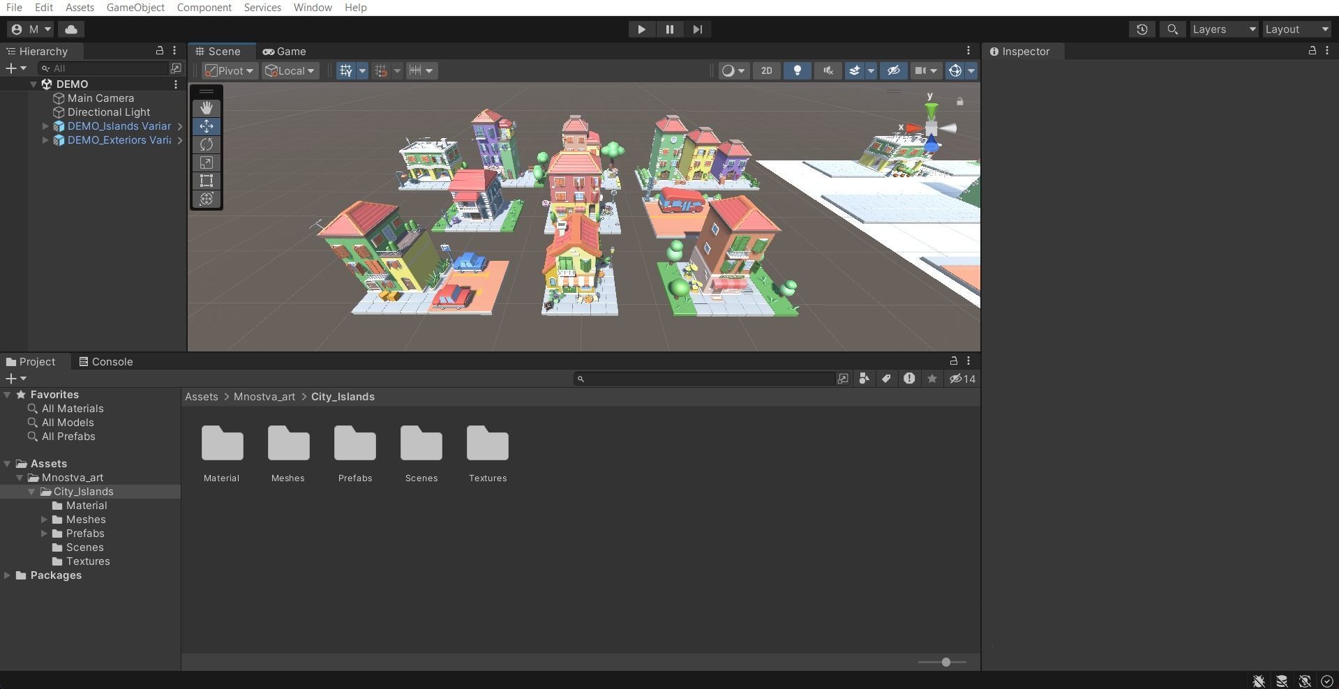 Cartoon City Islands Exteriors Low-poly 3D model_21