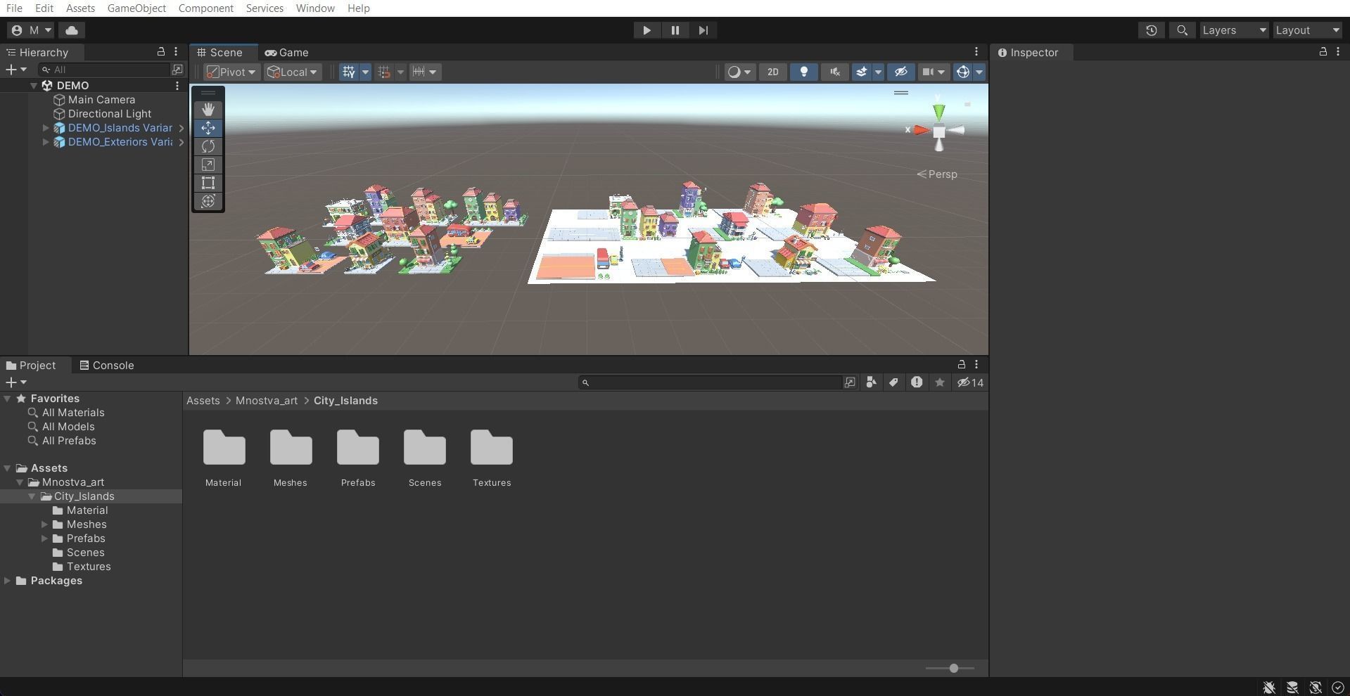 Cartoon City Islands Exteriors Low-poly 3D model_20