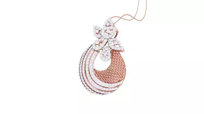 High Jewelry Pendant Necklace 3dm stl 3mf obj glb render