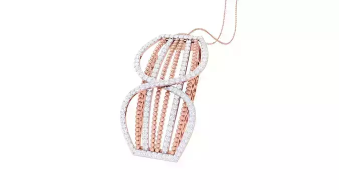 Beads High Jewelry Pendant Necklace 3dm stl 3mf obj glb render 3D print model