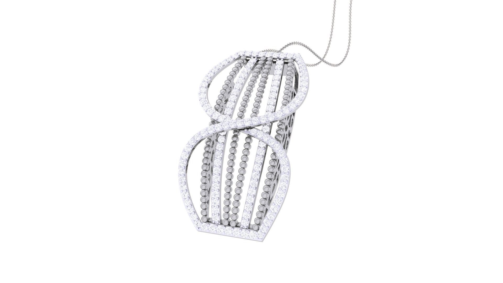 Beads High Jewelry Pendant Necklace 3dm stl 3mf obj glb render 3D print model_2