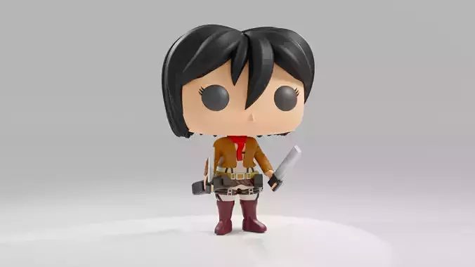 Mikasa Ackerman funko pop from Attack on Titan