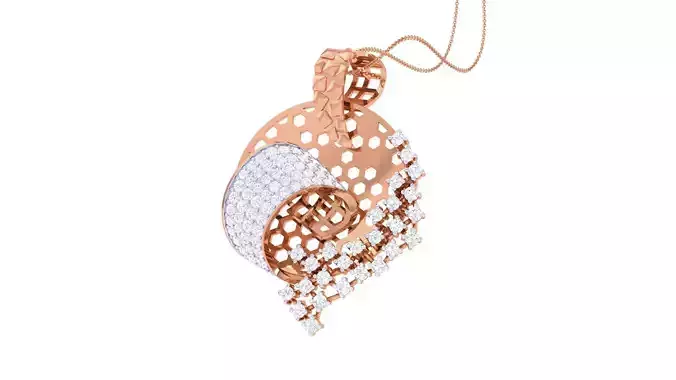 Perforated High Jewelry Pendant Necklace 3dm stl 3mf obj glb 