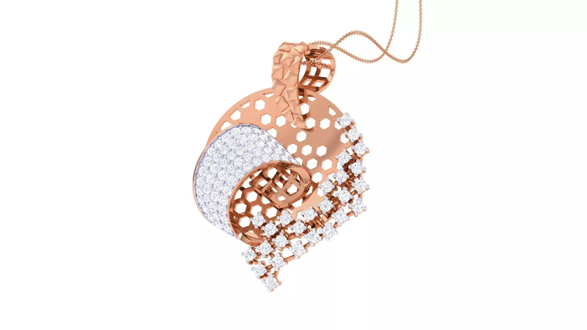 Perforated High Jewelry Pendant Necklace 3dm stl 3mf obj glb 3D print model