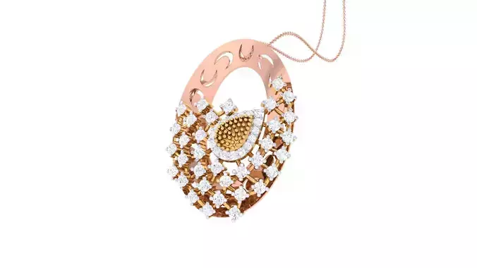 Star Moon High Jewelry Pendant Necklace 3dm stl 3mf obj glb 