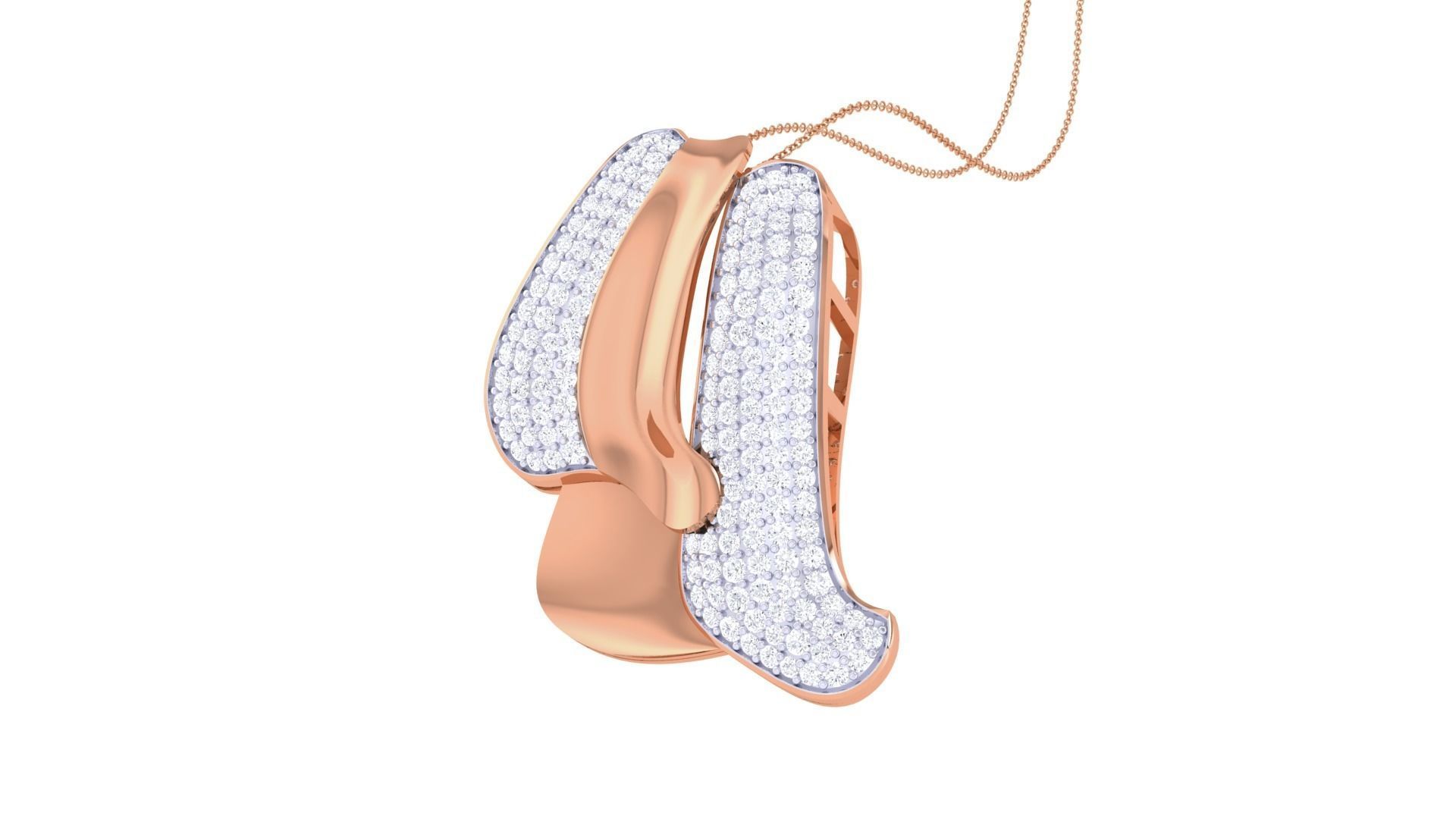 High Jewelry Pendant Necklace 3dm stl 3mf obj glb render 3D print model_3