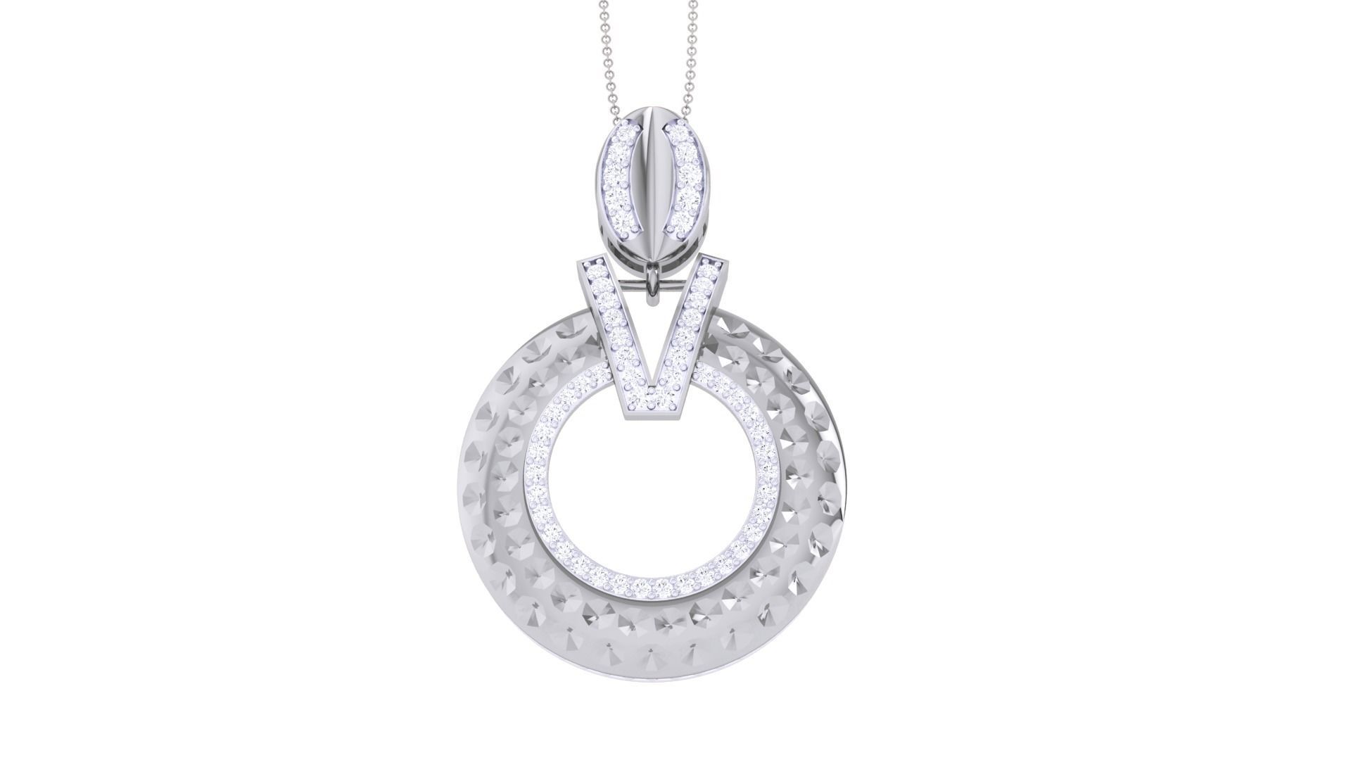 High Jewelry Pendant Necklace 3dm stl 3mf obj glb render 3D print model_5