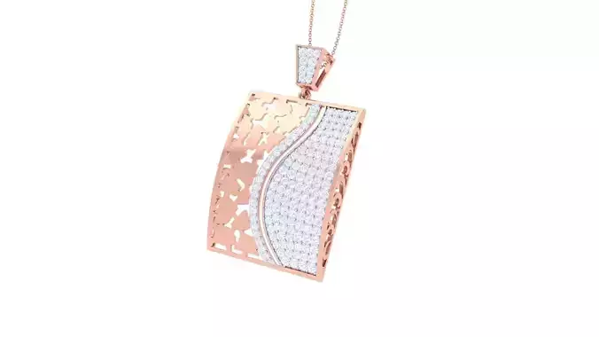 High Jewelry Pendant Necklace 3dm stl 3mf obj glb render