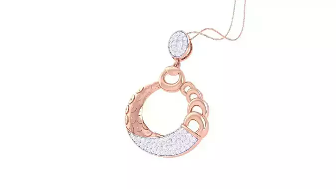 Chain High Jewelry Pendant Necklace 3dm stl 3mf obj glb render 3D print model