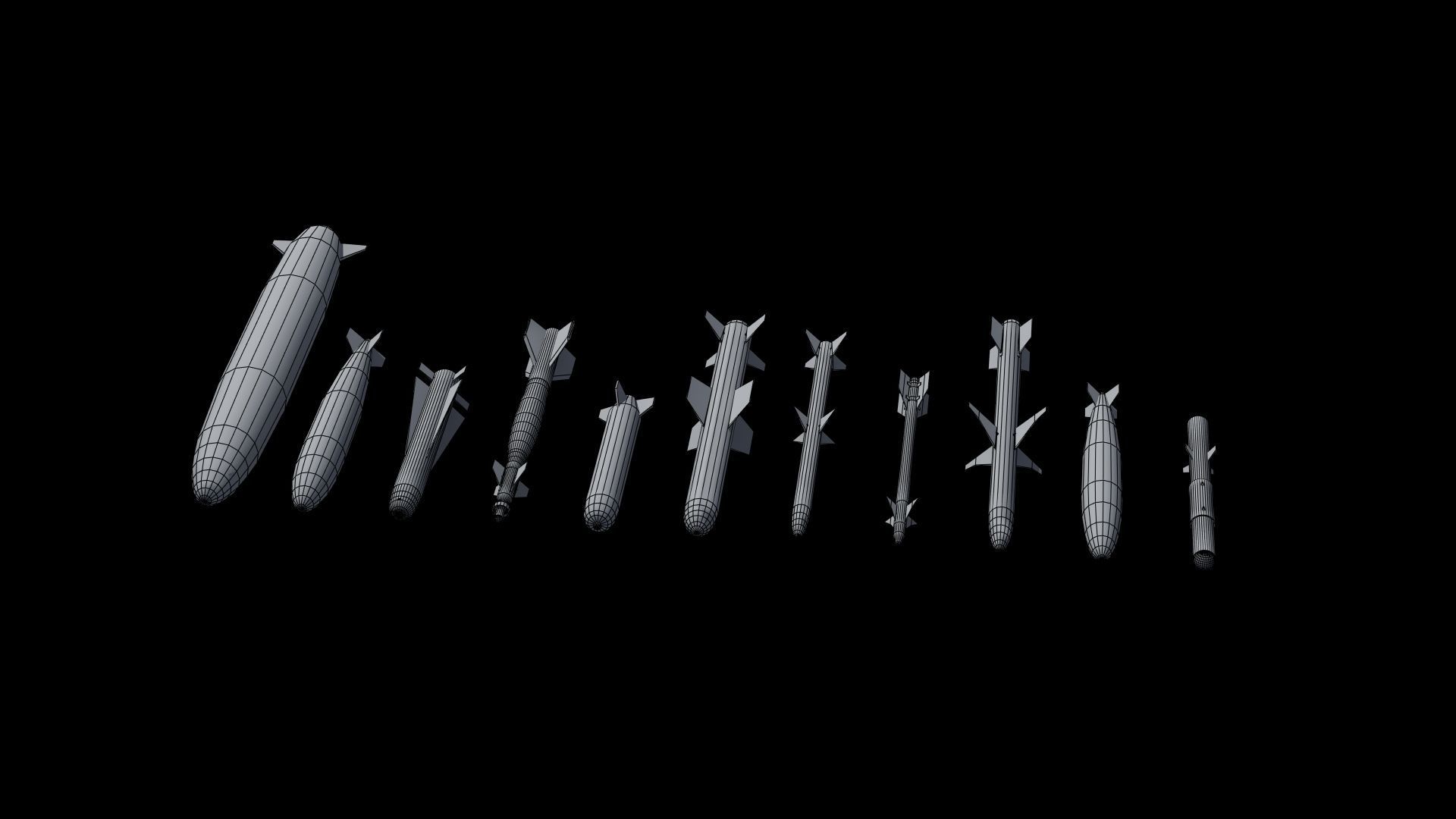 NATO Aircraft Weapons Low-poly 3D model_39