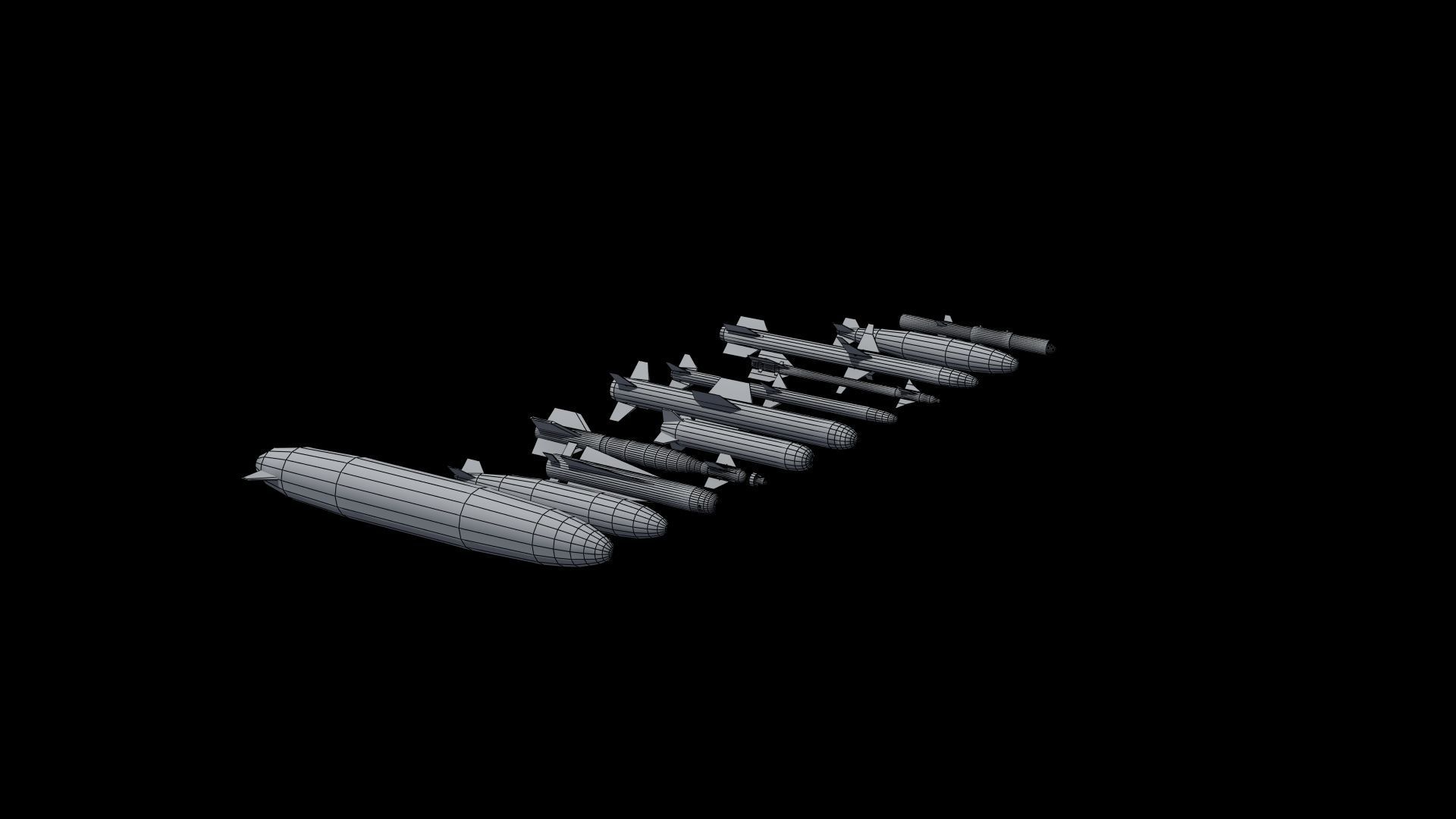 NATO Aircraft Weapons Low-poly 3D model_49