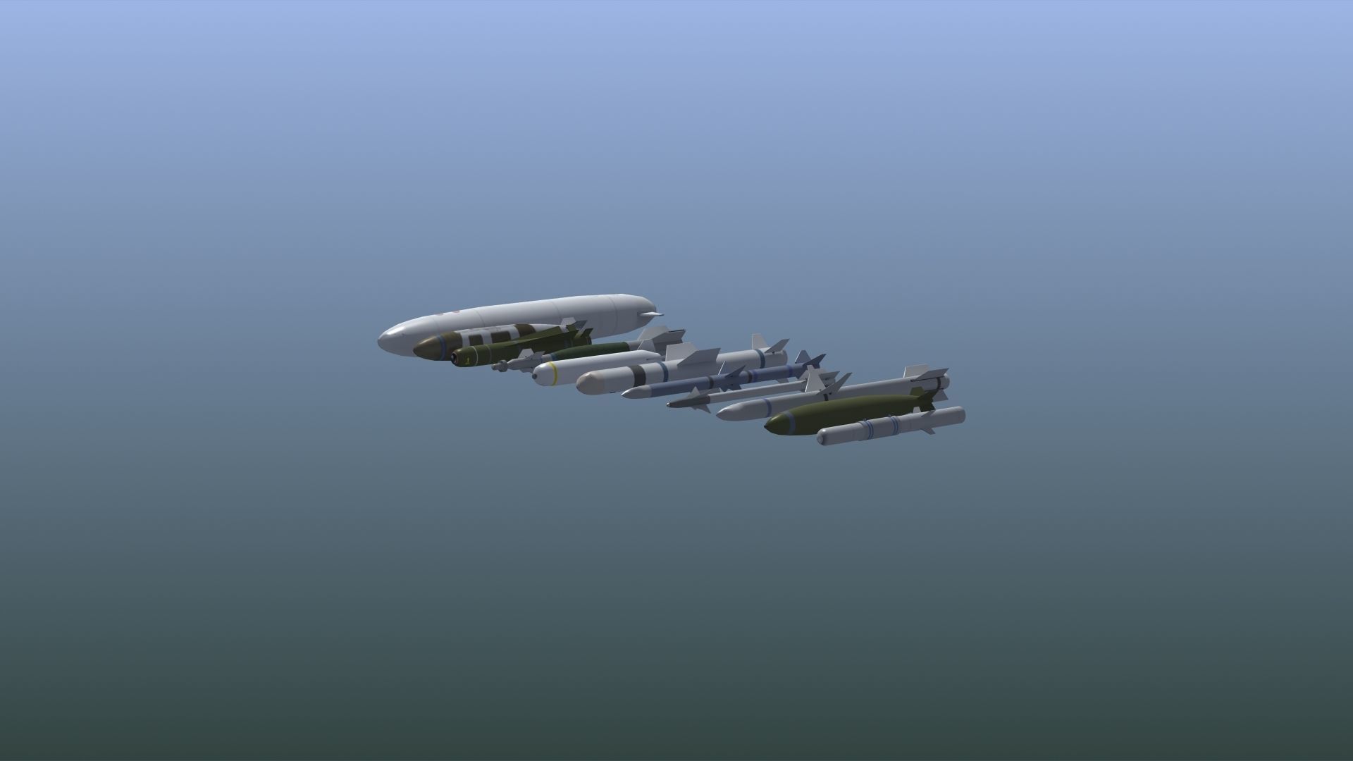 NATO Aircraft Weapons Low-poly 3D model_7