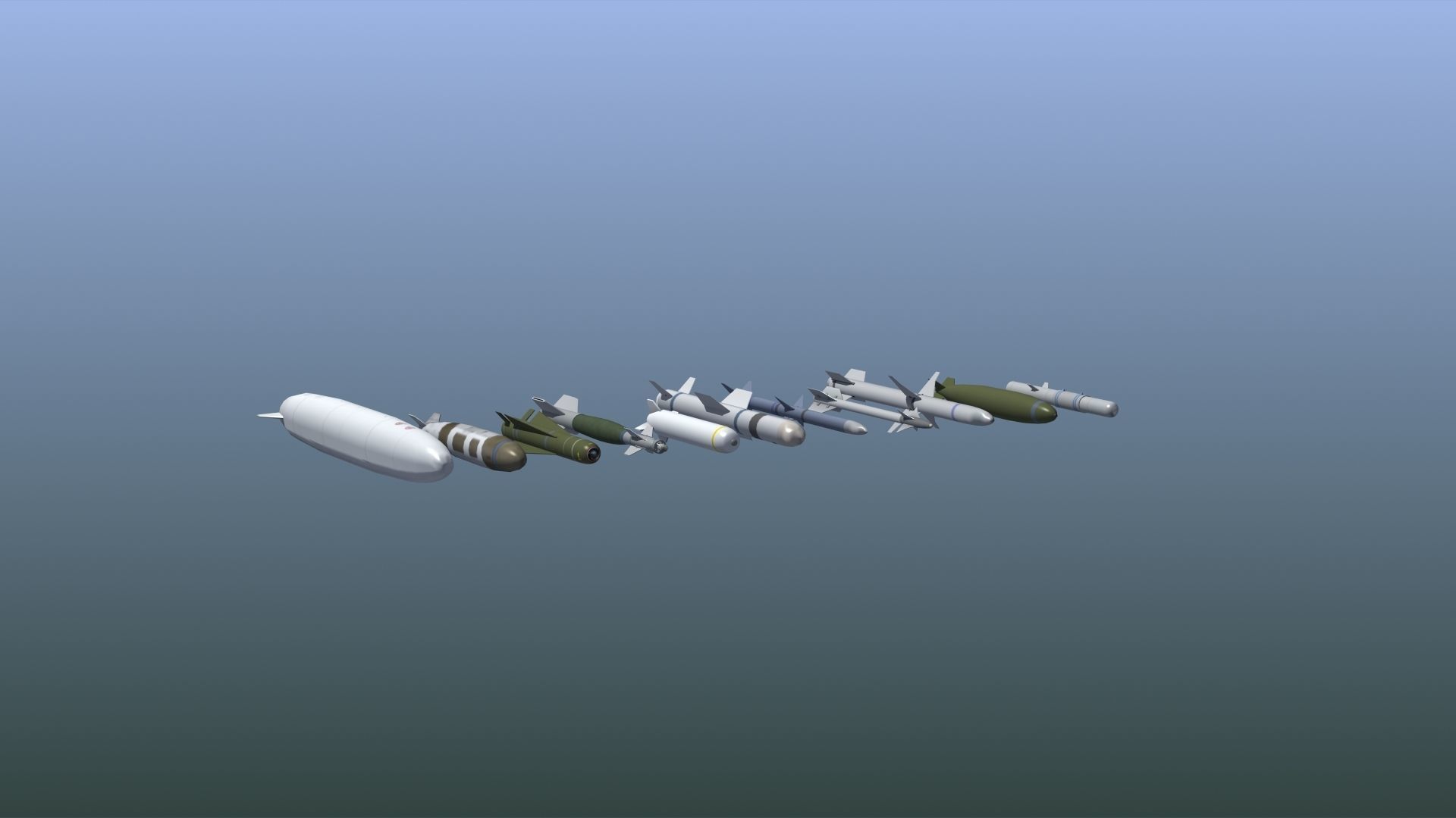 NATO Aircraft Weapons Low-poly 3D model_12