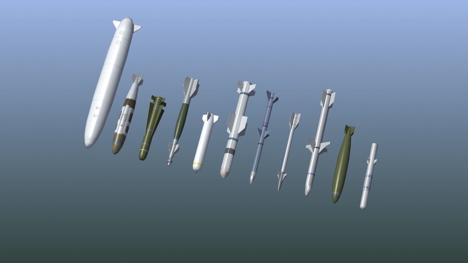 NATO Aircraft Weapons Low-poly 3D model_4