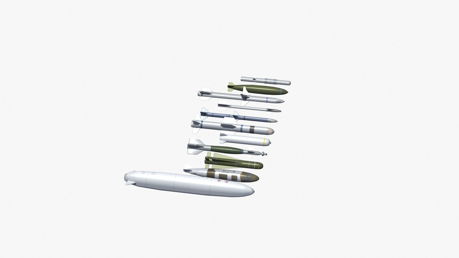 NATO Aircraft Weapons Low-poly 3D model_29