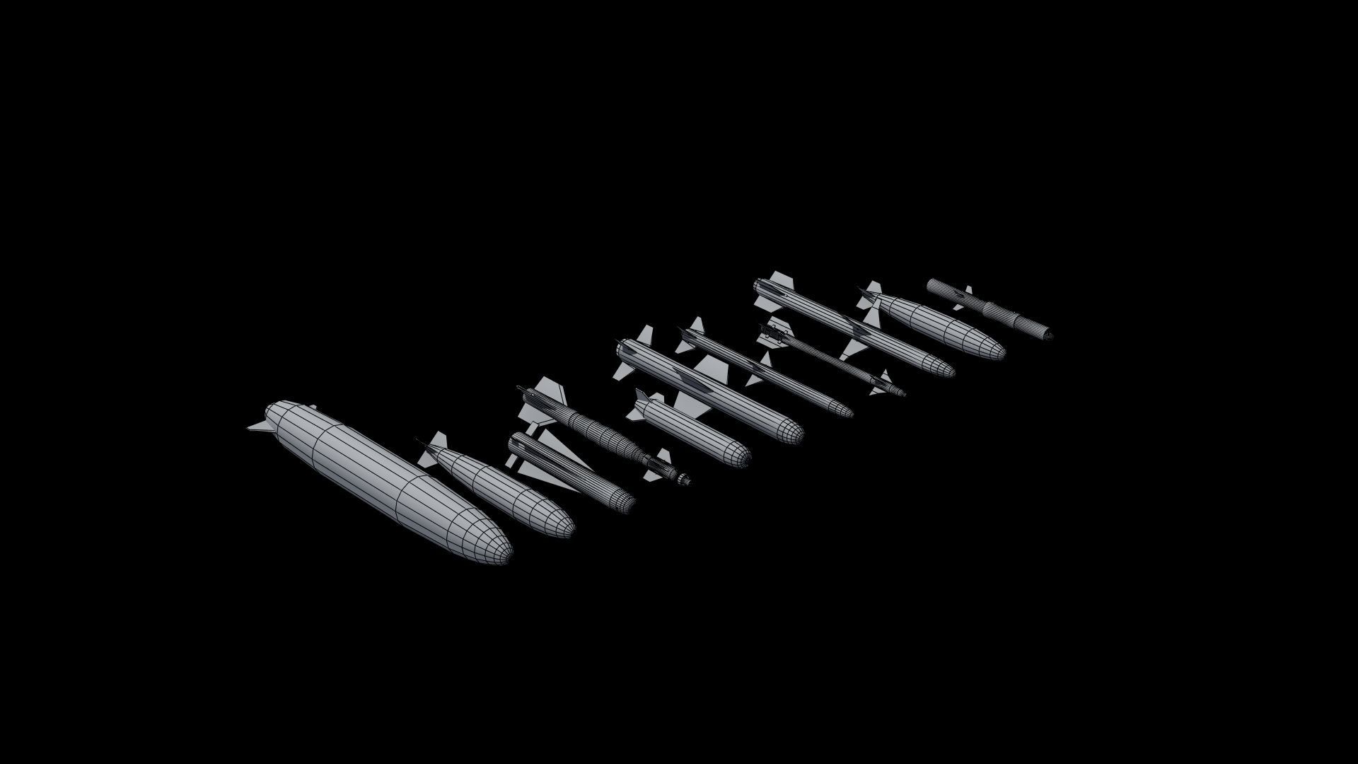 NATO Aircraft Weapons Low-poly 3D model_38