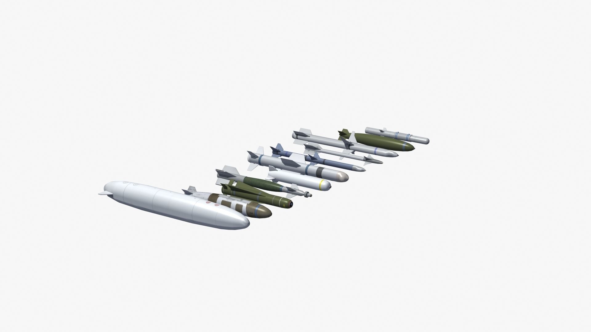 NATO Aircraft Weapons Low-poly 3D model_30