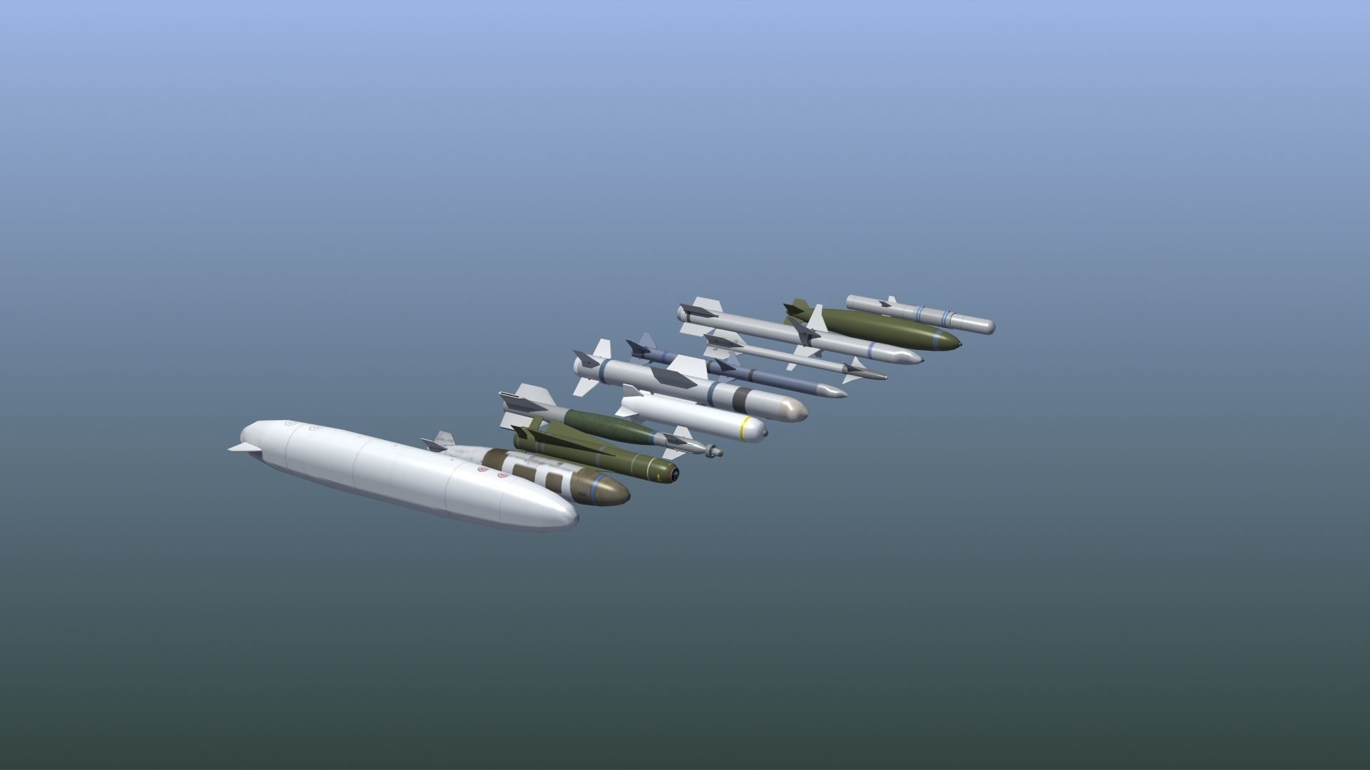 NATO Aircraft Weapons Low-poly 3D model_11
