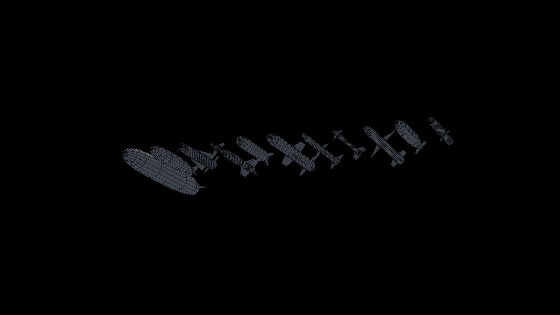 NATO Aircraft Weapons Low-poly 3D model_53