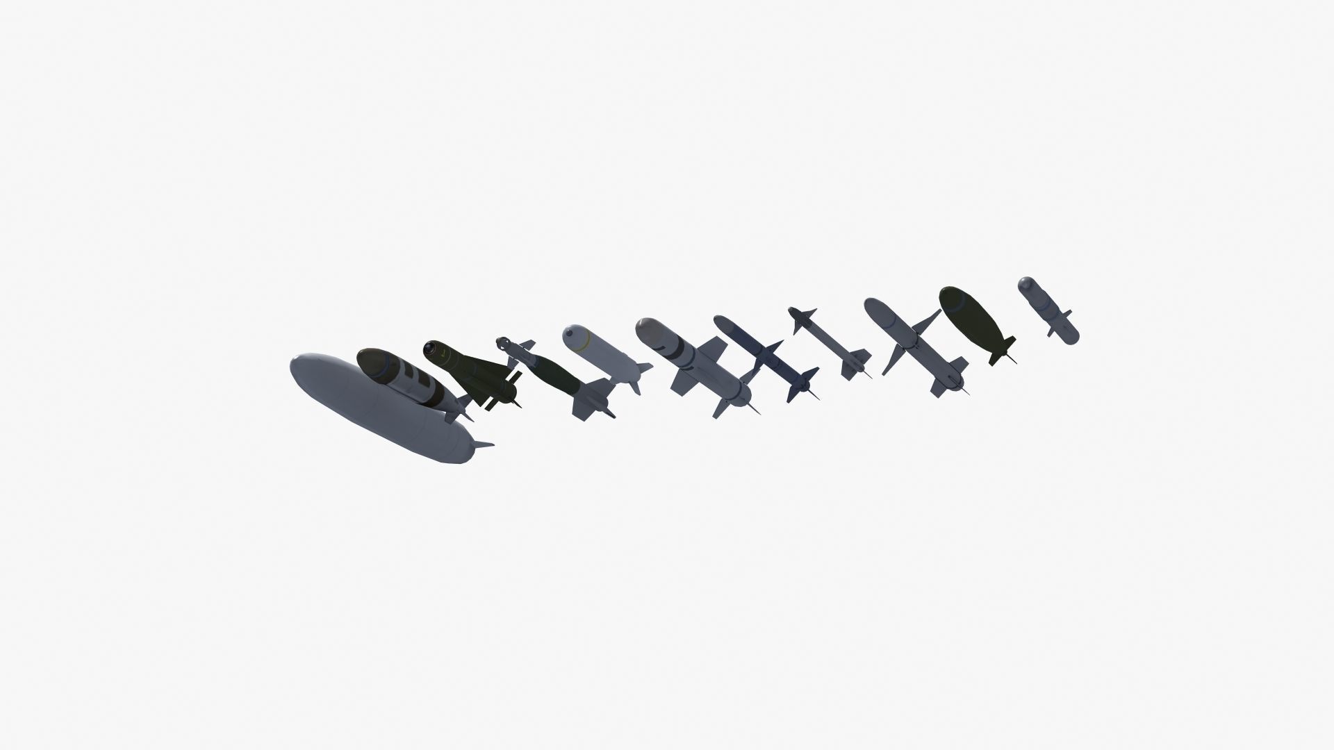 NATO Aircraft Weapons Low-poly 3D model_34