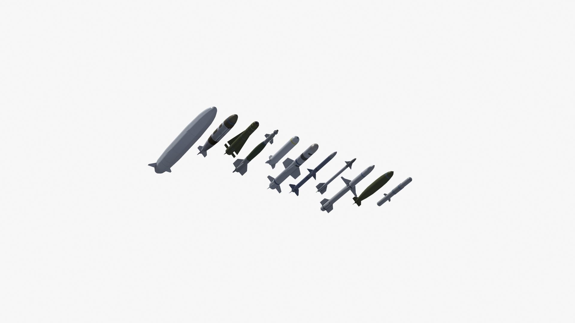 NATO Aircraft Weapons Low-poly 3D model_37