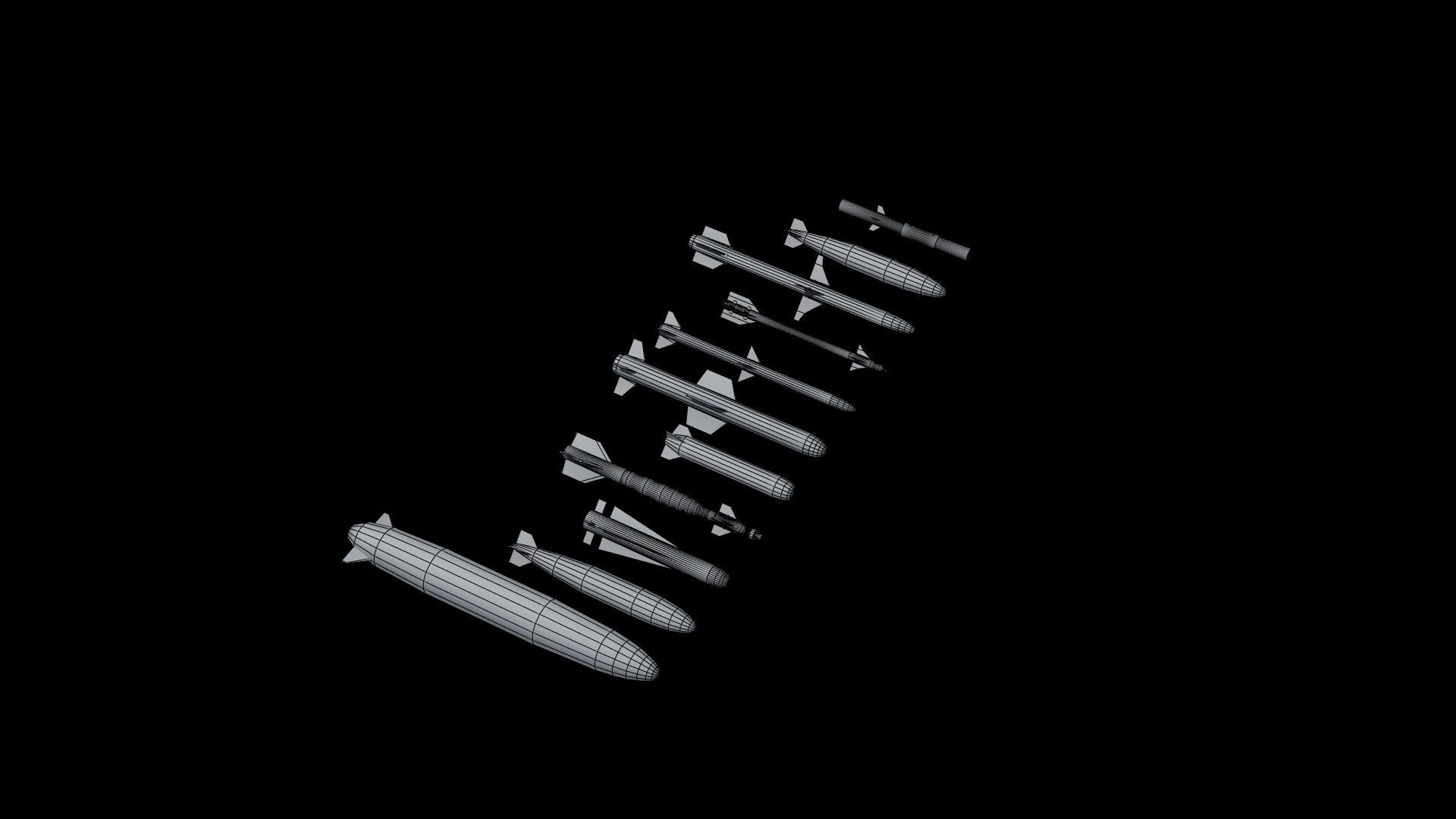 NATO Aircraft Weapons Low-poly 3D model_46