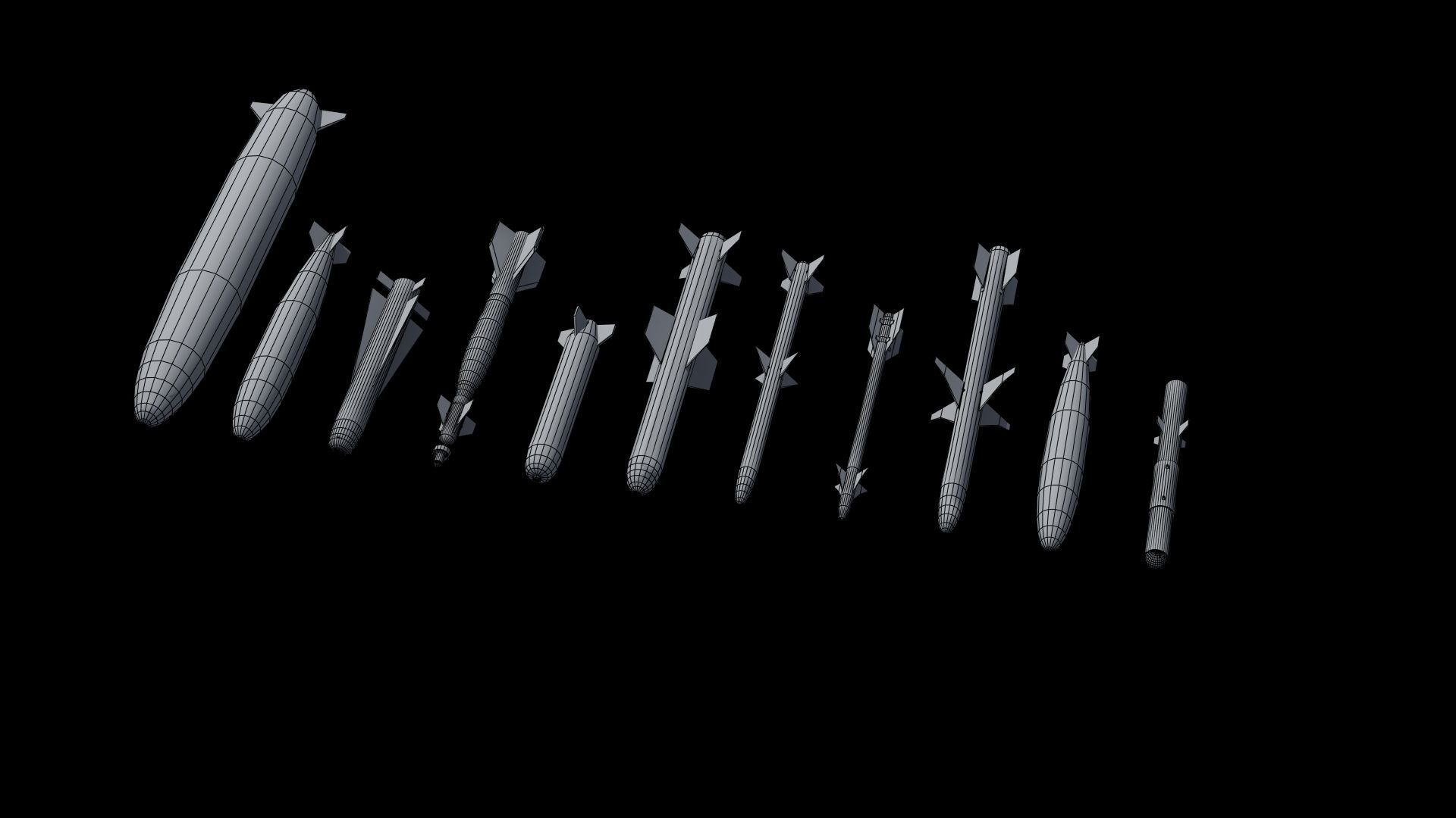 NATO Aircraft Weapons Low-poly 3D model_45