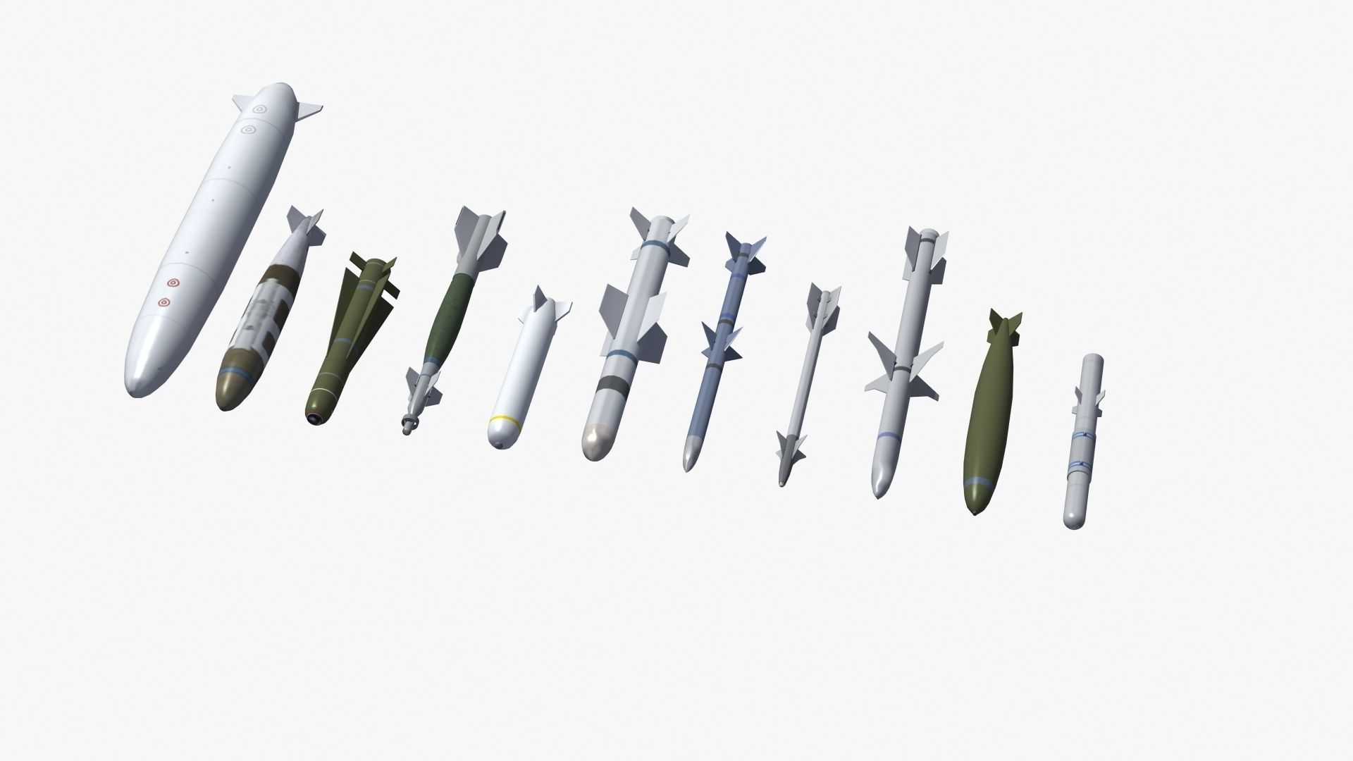 NATO Aircraft Weapons Low-poly 3D model_26