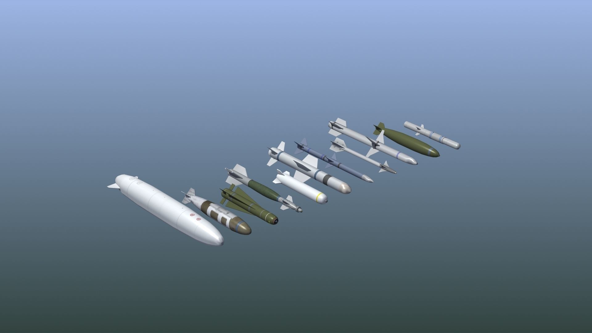 NATO Aircraft Weapons Low-poly 3D model_1