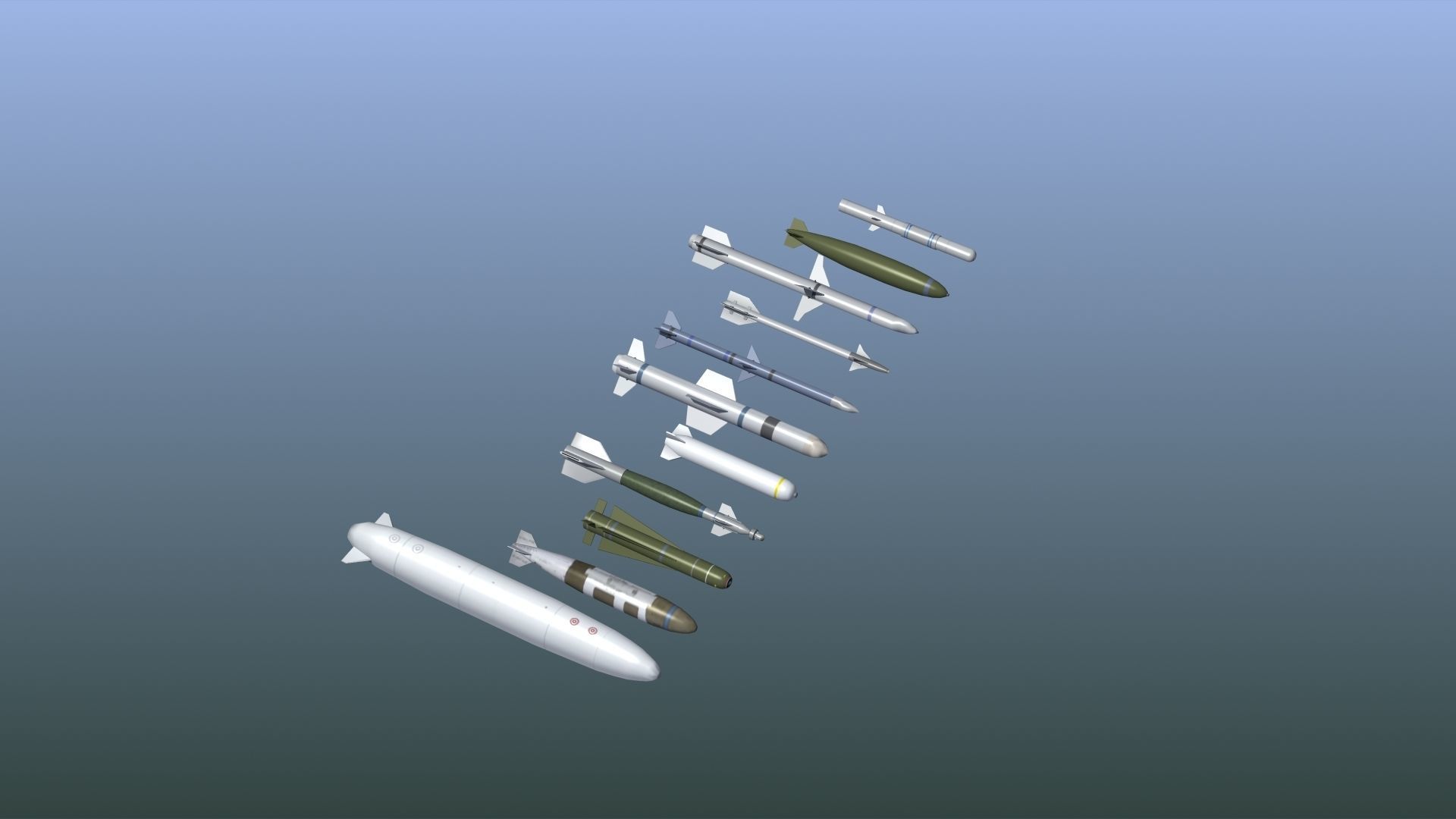 NATO Aircraft Weapons Low-poly 3D model_8