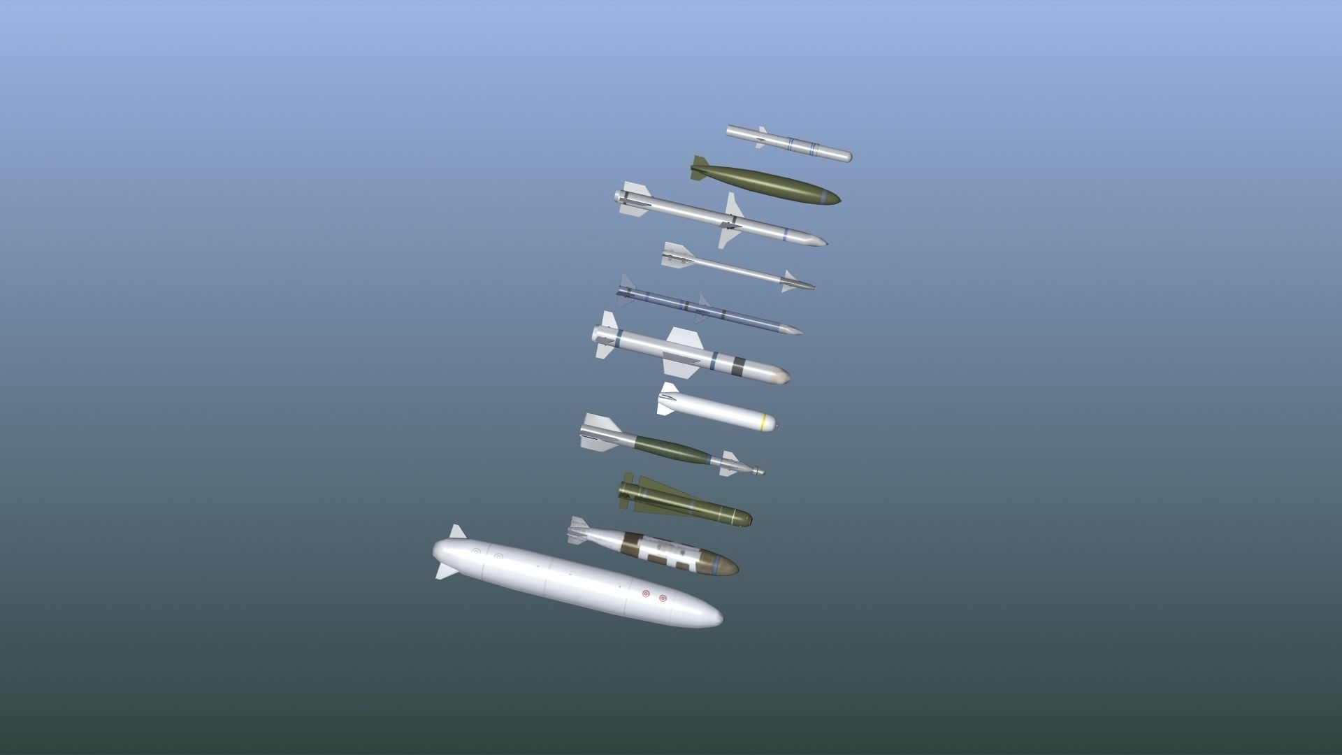 NATO Aircraft Weapons Low-poly 3D model_5