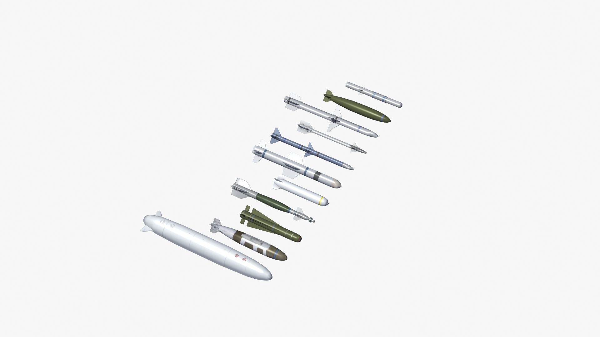 NATO Aircraft Weapons Low-poly 3D model_27