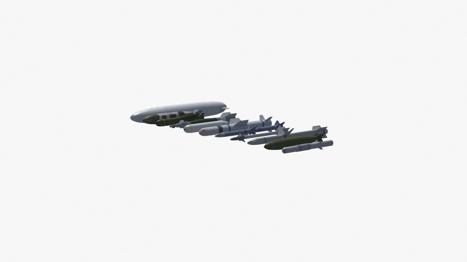 NATO Aircraft Weapons Low-poly 3D model_25
