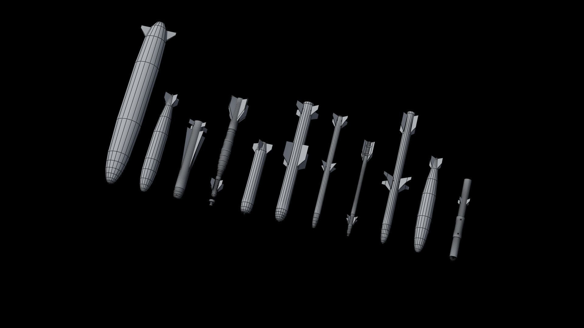 NATO Aircraft Weapons Low-poly 3D model_41