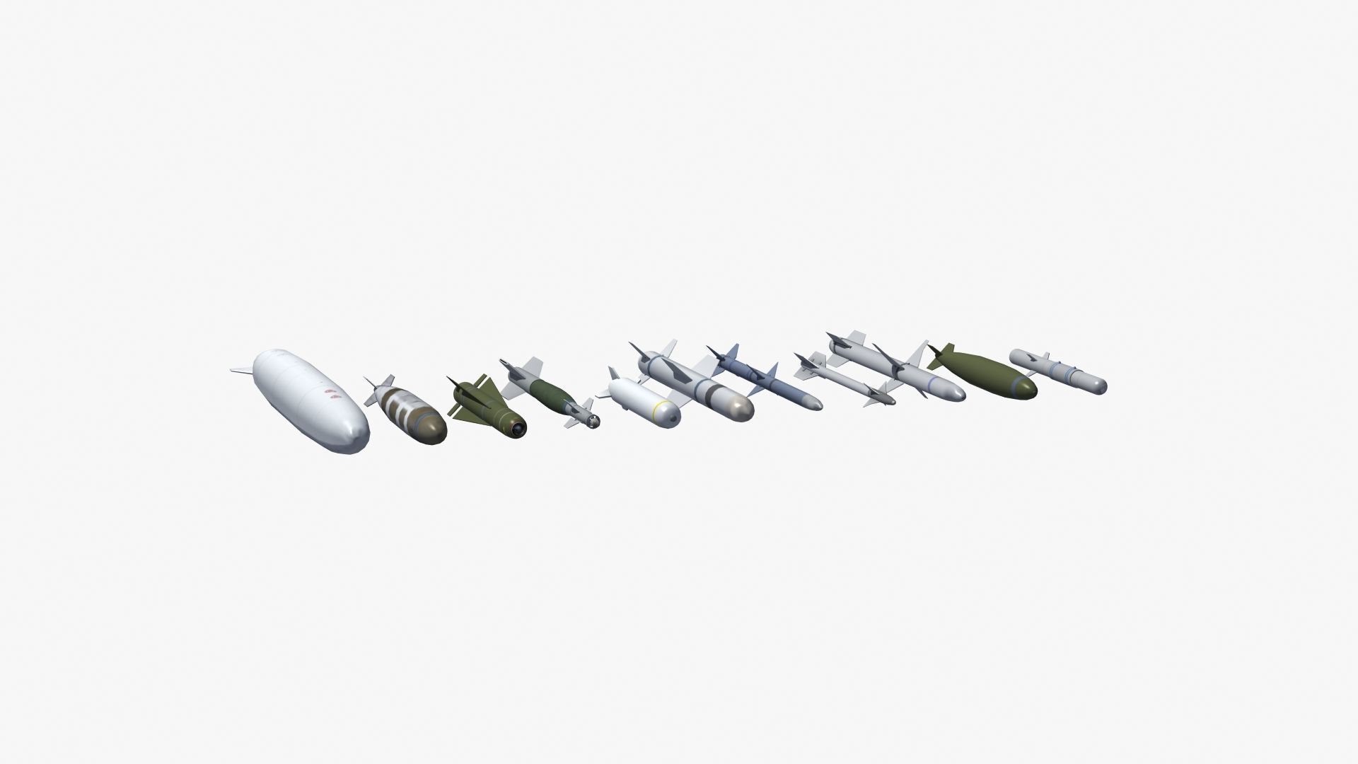 NATO Aircraft Weapons Low-poly 3D model_32