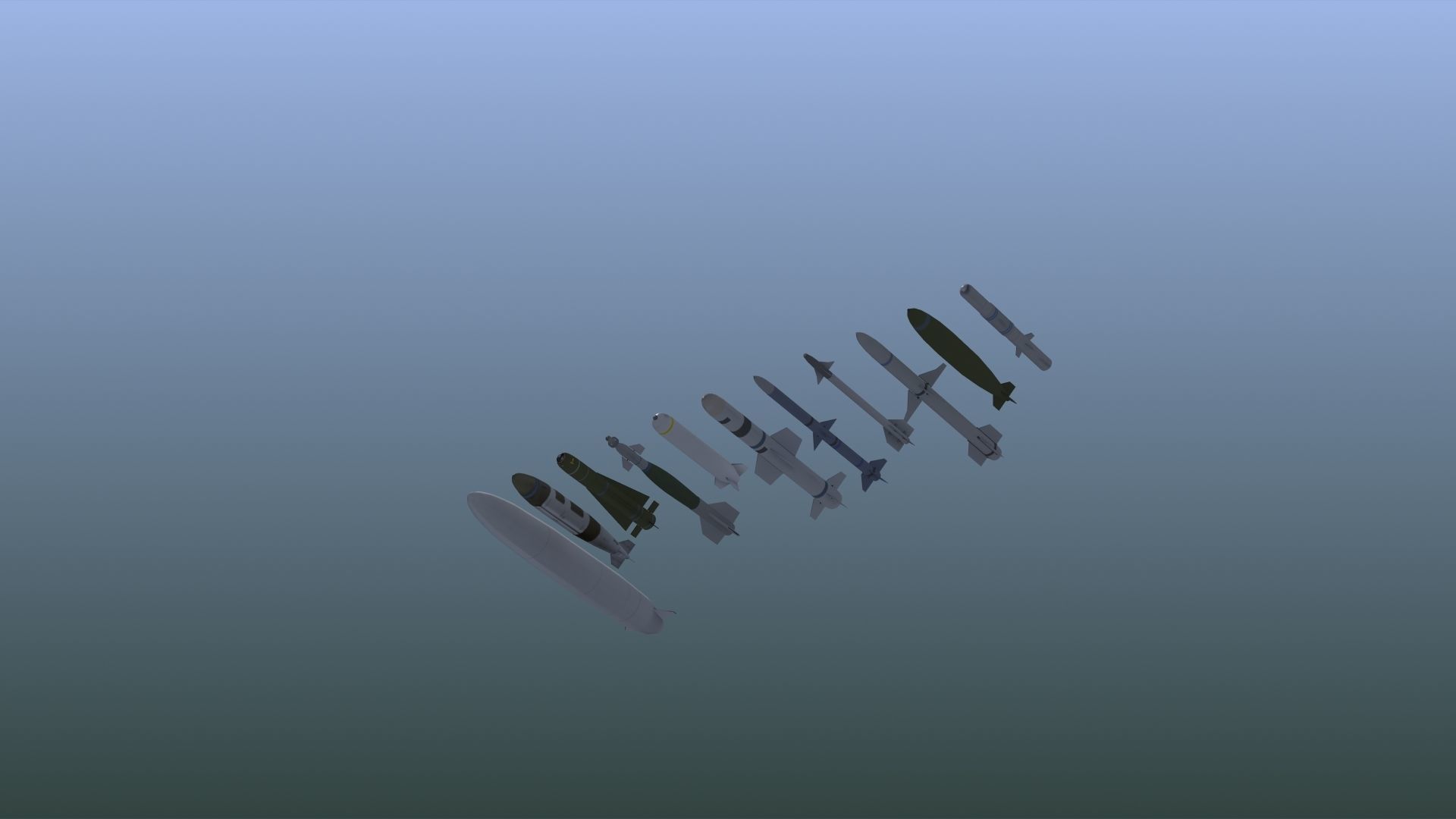 NATO Aircraft Weapons Low-poly 3D model_16