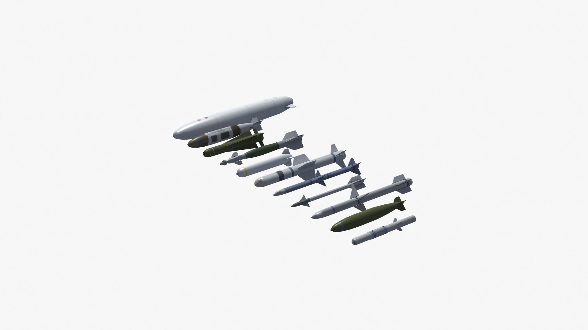 NATO Aircraft Weapons Low-poly 3D model_21