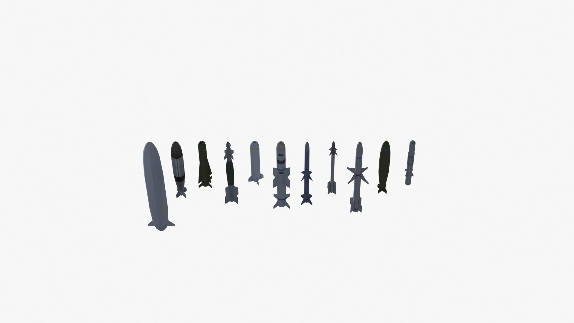 NATO Aircraft Weapons Low-poly 3D model_36
