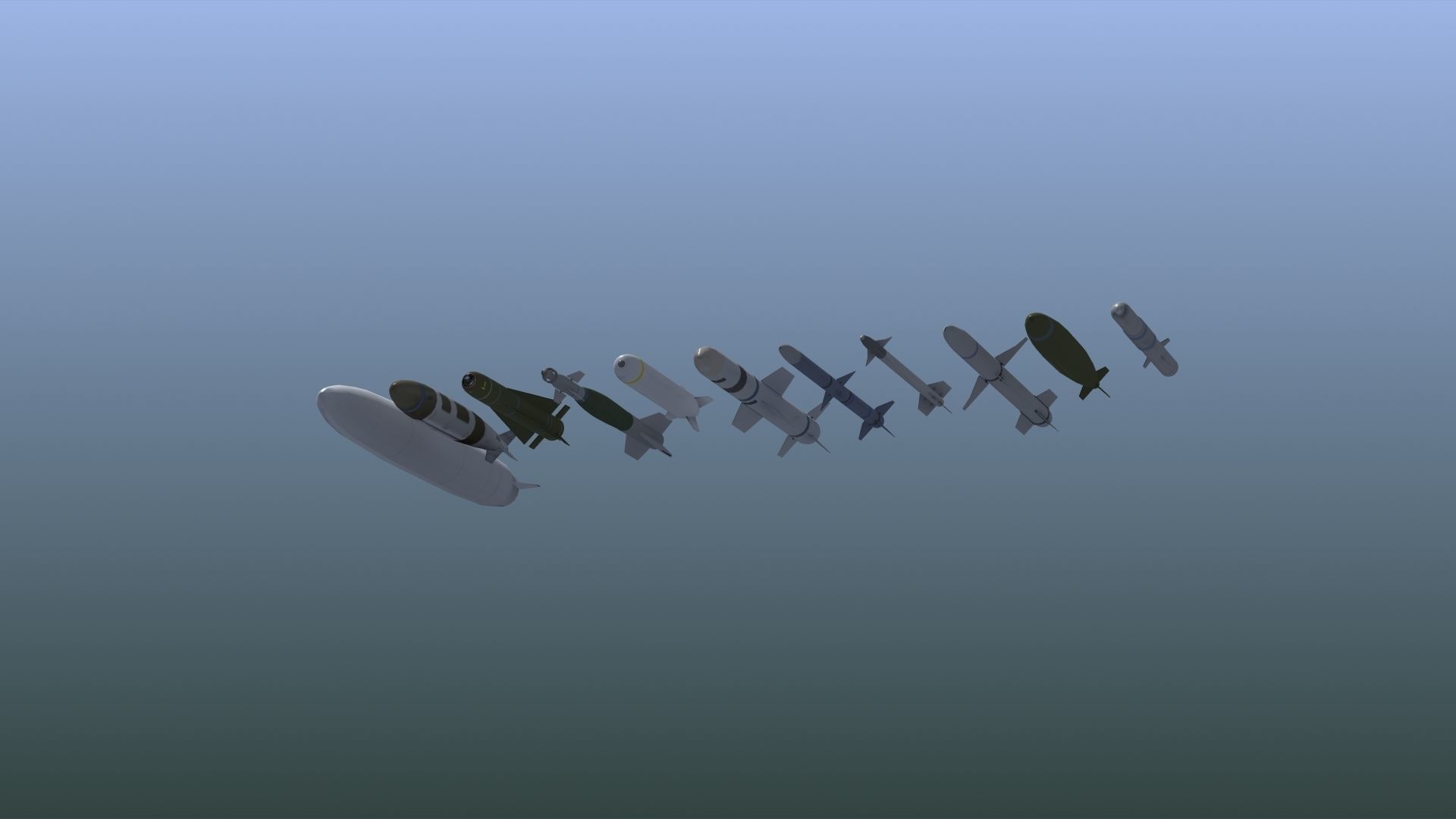 NATO Aircraft Weapons Low-poly 3D model_15