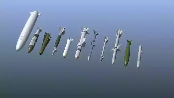 NATO Aircraft Weapons Low-poly 3D model