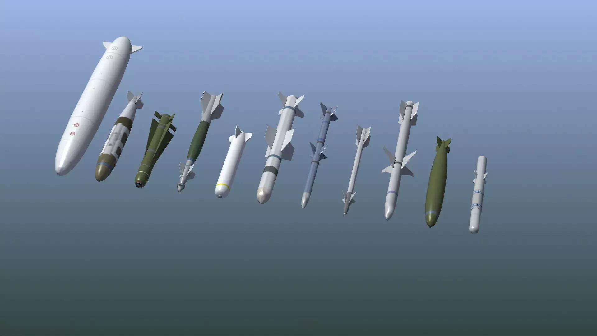 NATO Aircraft Weapons Low-poly 3D model_0