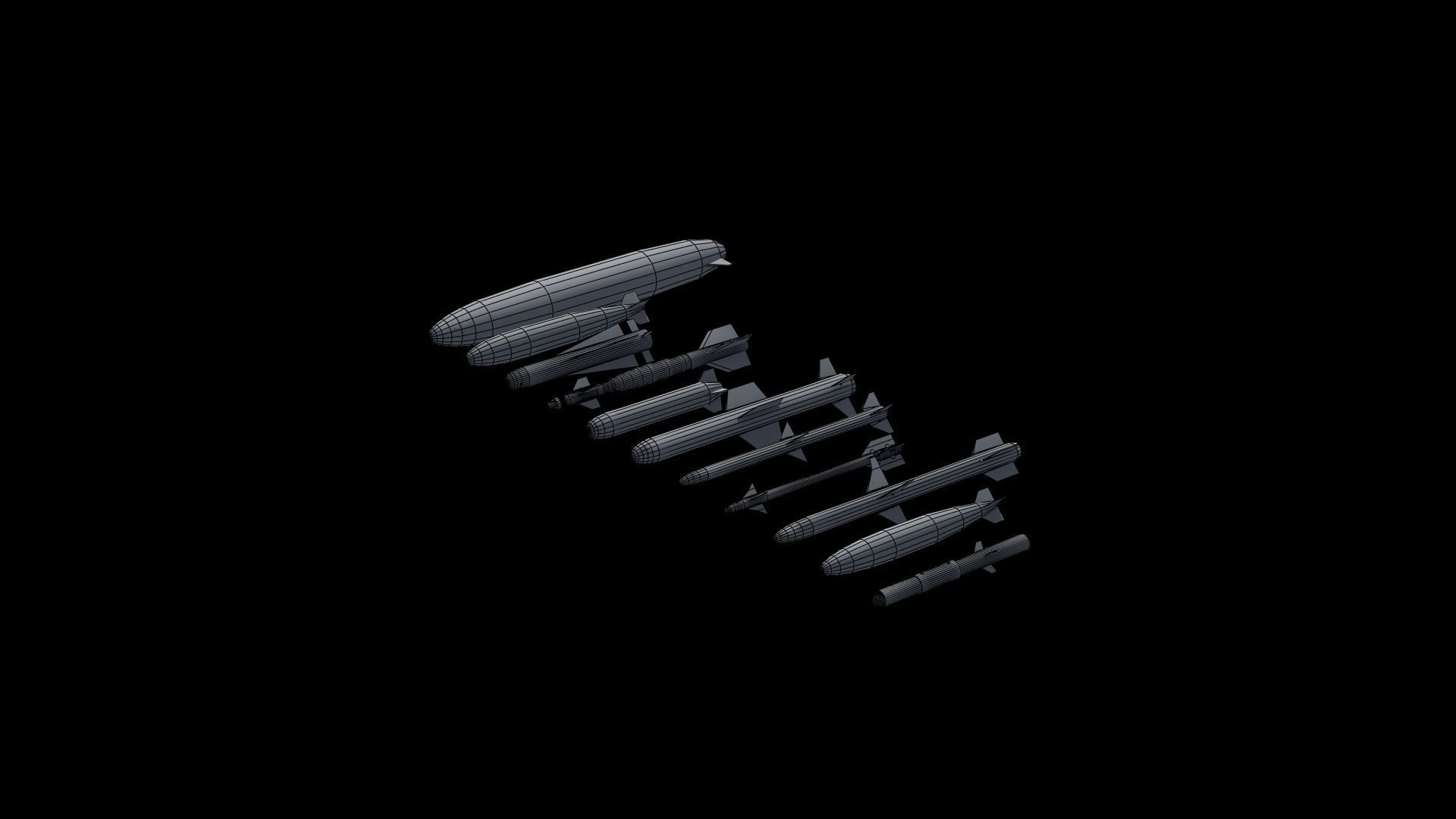 NATO Aircraft Weapons Low-poly 3D model_40