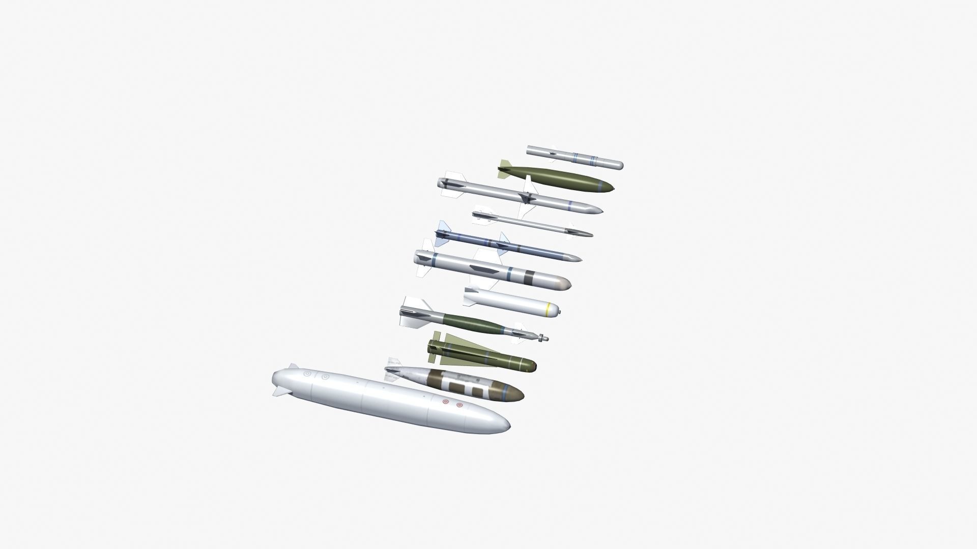 NATO Aircraft Weapons Low-poly 3D model_28