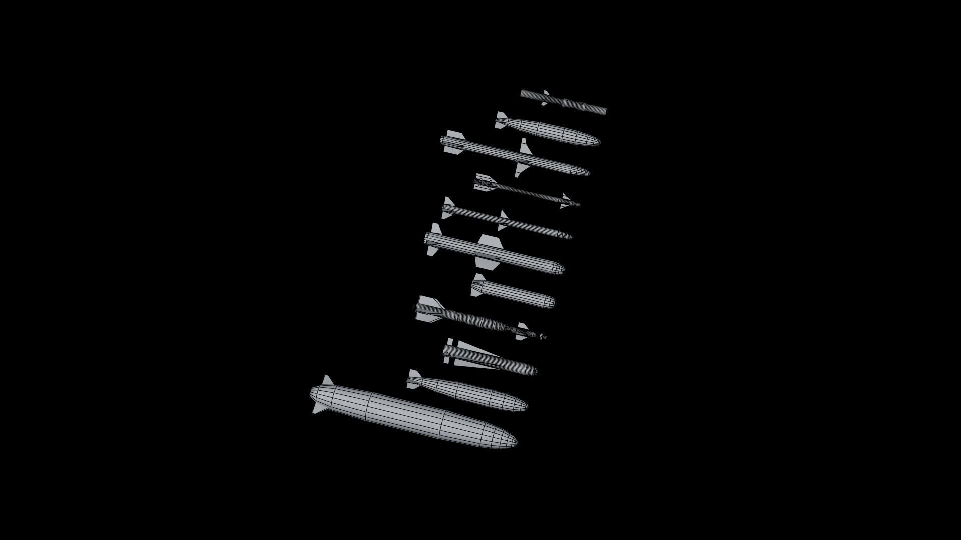 NATO Aircraft Weapons Low-poly 3D model_42