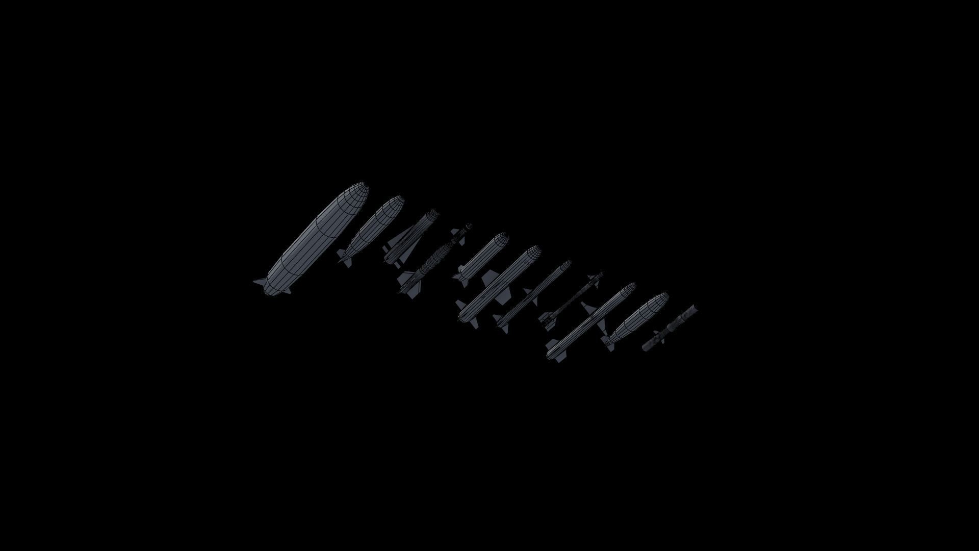 NATO Aircraft Weapons Low-poly 3D model_56